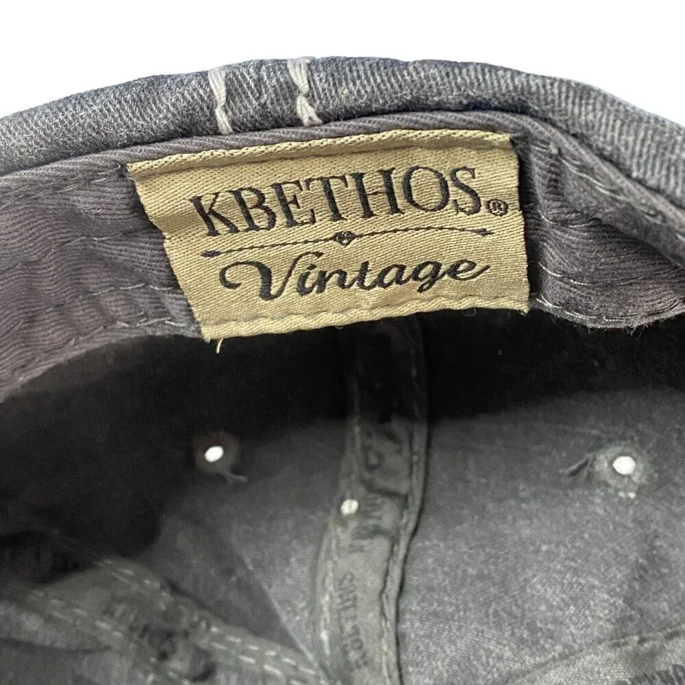 Vtg‎ KBETHOS Women Free Spirit Hat One Size Gray Feathers Casual Travel